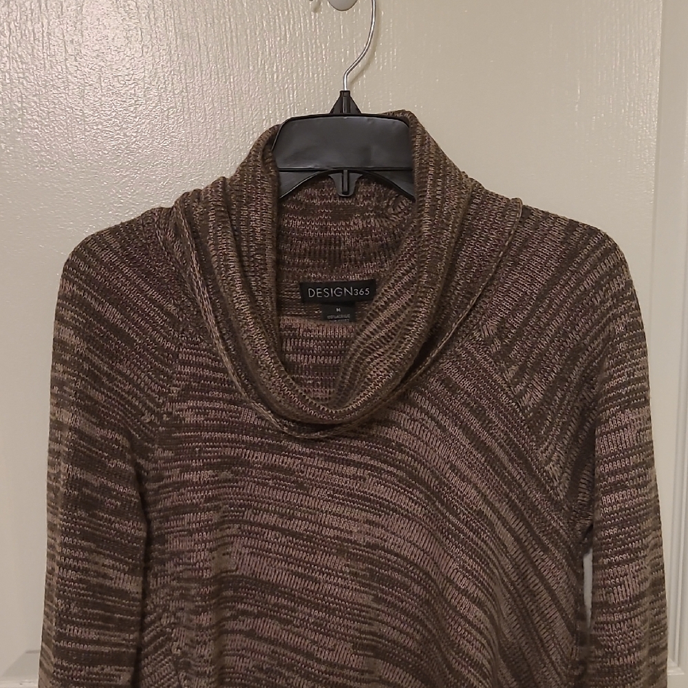 Design 365 Brown Cowl Neck Sweater